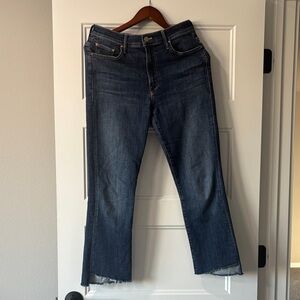 MOTHER Dark Blue Cropped Jeans